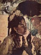 Edgar Degas In den Tuilerien: Frau mit Sonnenschirm Spain oil painting artist